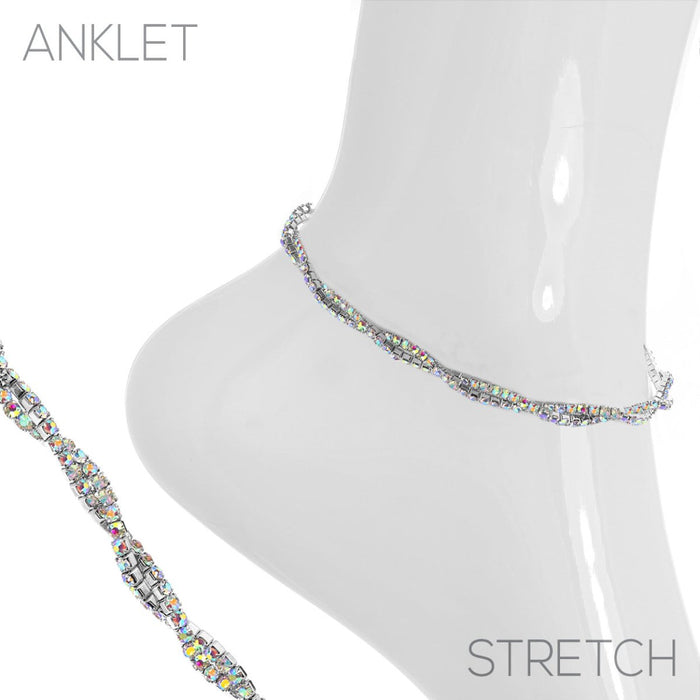 Twist & Shout Anklet In Silver Ab - Macoma Boutique315 Jewelry