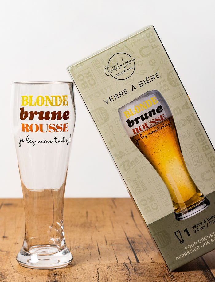 Verre à bière imprimé