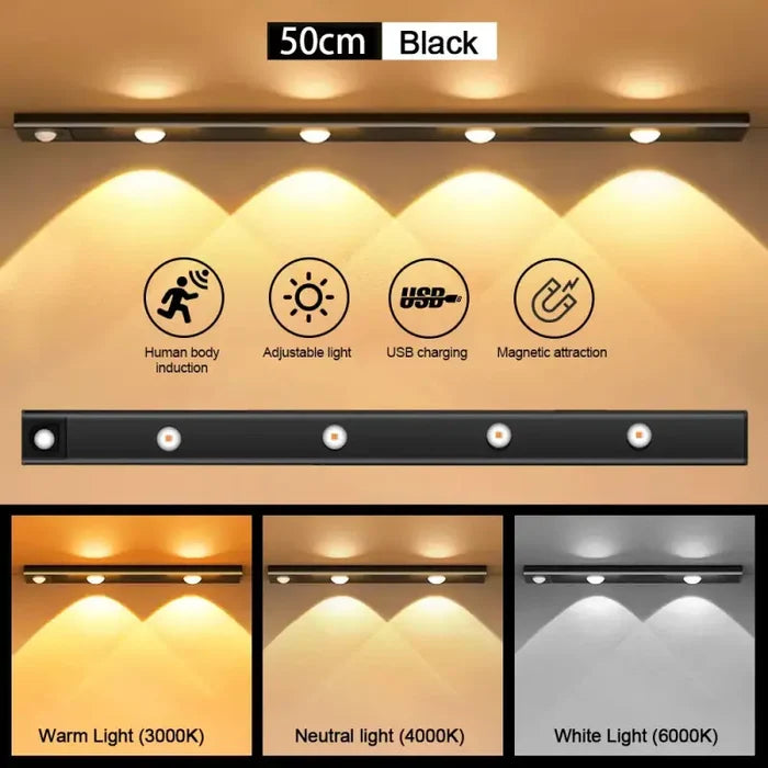 3 colors in one Lamp / Black 50cm