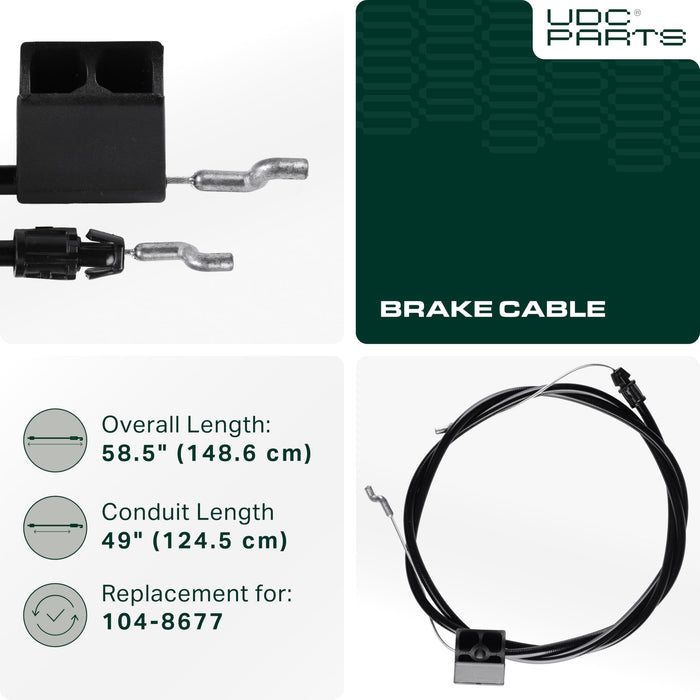 104-8677 Brake Cable Replacement for Toro Recycler 22'' 20001 20003 20005 20007 20008 20009 20012 20016 20019 20069 20071 20072 20094 Lawn Mowers 20636 20990 20995 Lawn-Boy 10662 10682 10780