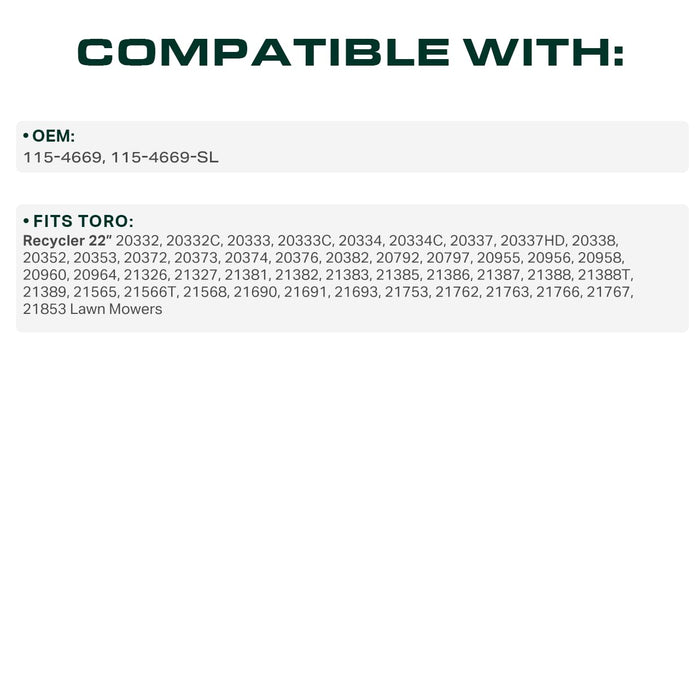 115-4669 Mower Drive Belt Replacement for Toro 20332, 20353, 20334 & More | 22-in Deck | Aramid Cord