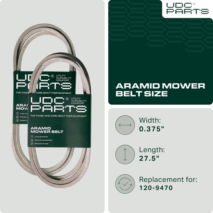 120-9470 Mower Traction Belt Replacement for Toro 21199, 20199 & More | Aramid Cord