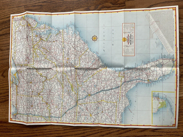 1962 Southeastern United States Highway Transportation Travel Road Map