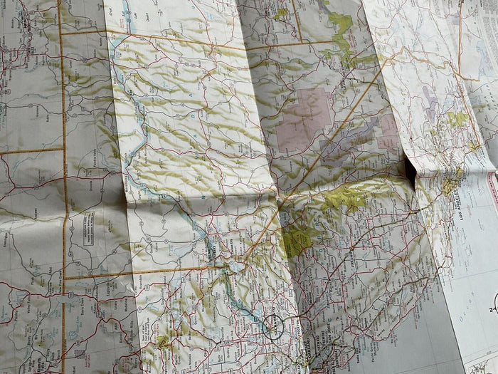 1963 Texaco Central and Western US Highway Transportation Travel Road Map