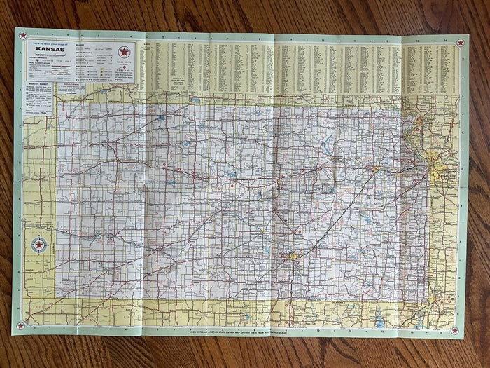 1966 Official Kansas State Highway Transportation Travel Road Map with Cities