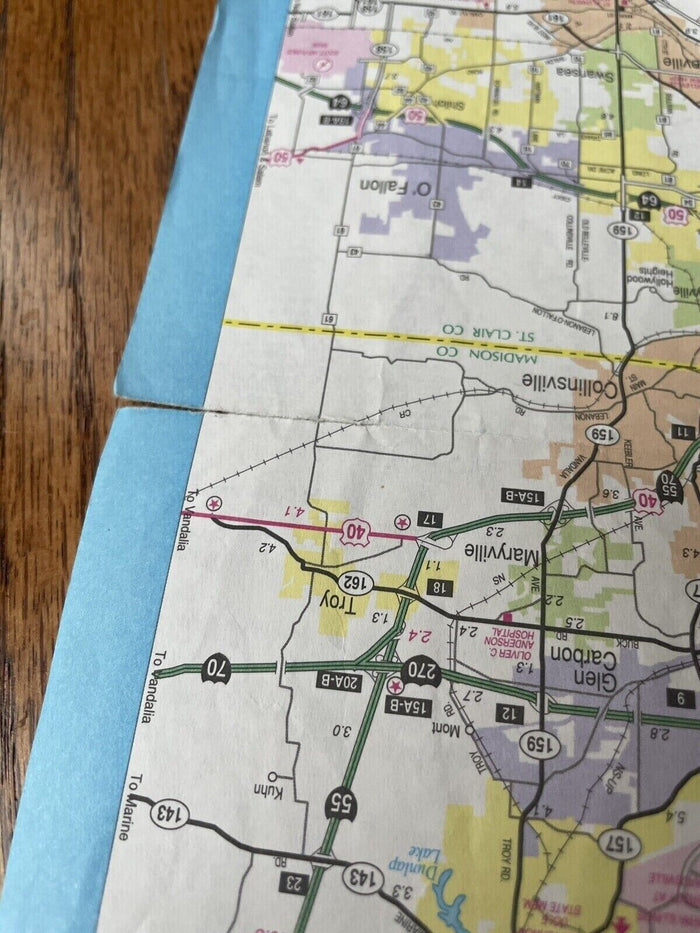1997-1998 Official Illinois State Highway Transportation Travel Road Map