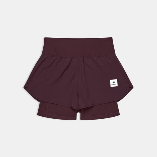 Saysky 2 in 1 Pace Shorts 3'' Burgundy 512 SW40002