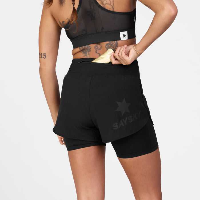 Saysky 2 in 1 Pace Shorts 3'' Black 901 SW40002