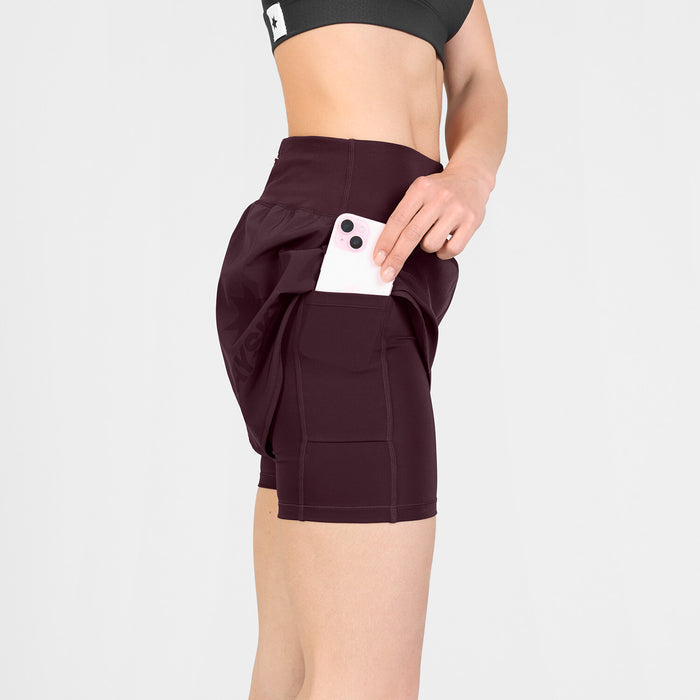 Saysky 2 in 1 Pace Shorts 3'' Burgundy 512 SW40002
