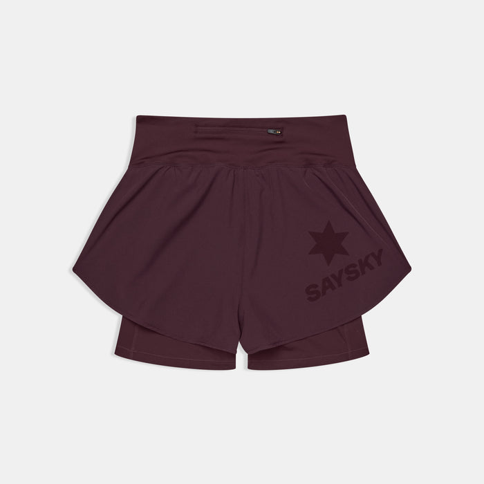 Saysky 2 in 1 Pace Shorts 3'' Burgundy 512 SW40002