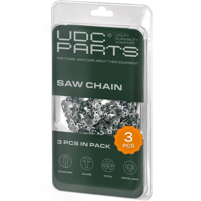 20 Inch Chainsaw Chain / L81 /.063 Gauge 81 Drive Links .325 Pitch/Compatible with Husqvarna Chainsaw - 3 Pack