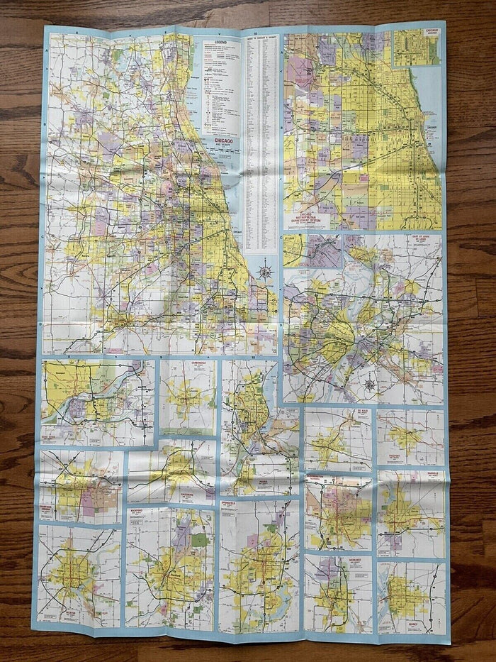 2001-2002 Official Illinois State Highway Transportation Travel Road Map