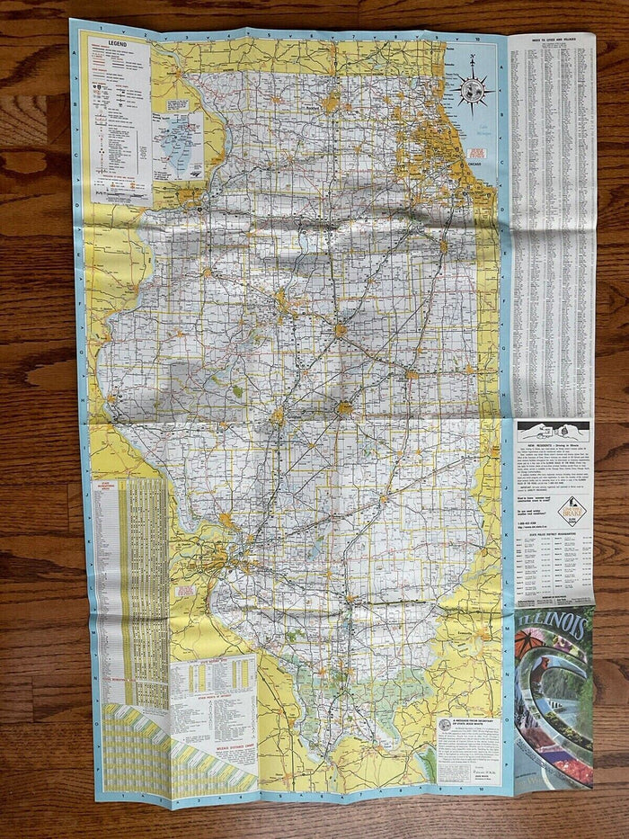 2001-2002 Official Illinois State Highway Transportation Travel Road Map