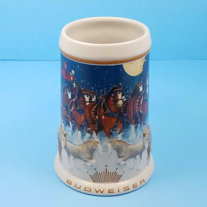 2005 Budweiser Stein Holiday Clydesdale Horse Christmas Ceramic Mug CS628