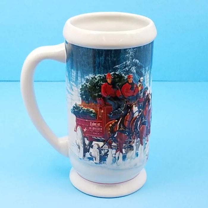 2007 Budweiser Stein Christmas Mug Box & COA Winter's Calm CS678 Ceramarte