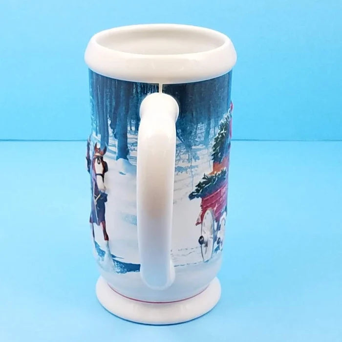 2007 Budweiser Stein Christmas Mug Box & COA Winter's Calm CS678 Ceramarte