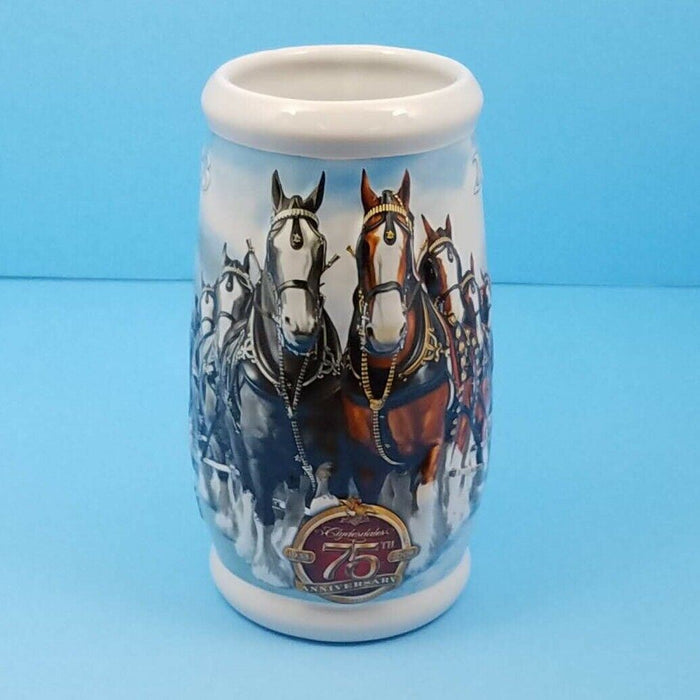 2009 Christmas Budweiser Stein Mug Gift Box and COA A Holiday Tradition CS699