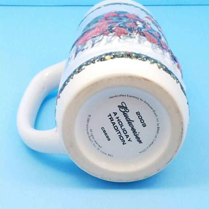 2009 Christmas Budweiser Stein Mug Gift Box and COA A Holiday Tradition CS699