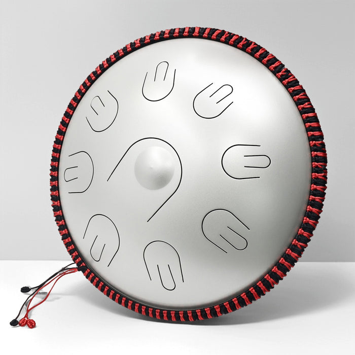 432Hz Mini Handpan - 9 notes 14 inch Copper Steel Tongue Drum Warm and Relaxing Tuning for Beginners