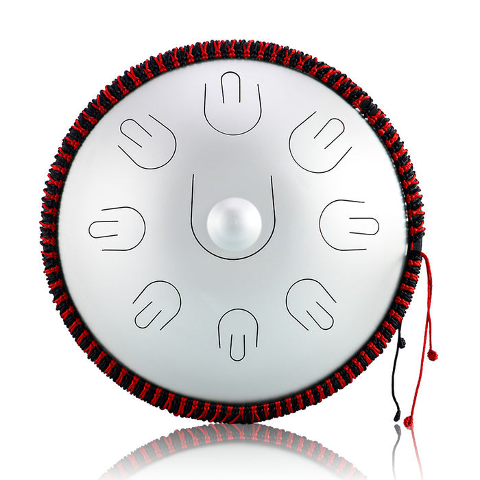 432Hz Mini Handpan - 9 notes 14 inch Copper Steel Tongue Drum Warm and Relaxing Tuning for Beginners