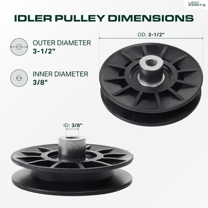532194326 Idler Pulley Replacement for Husqvarna Craftsman Poulan 194326 532194327 194327 YTH2348 YTH2246 YTH2454 YTH2042 CT126 CT154 CTH126 CTH164T