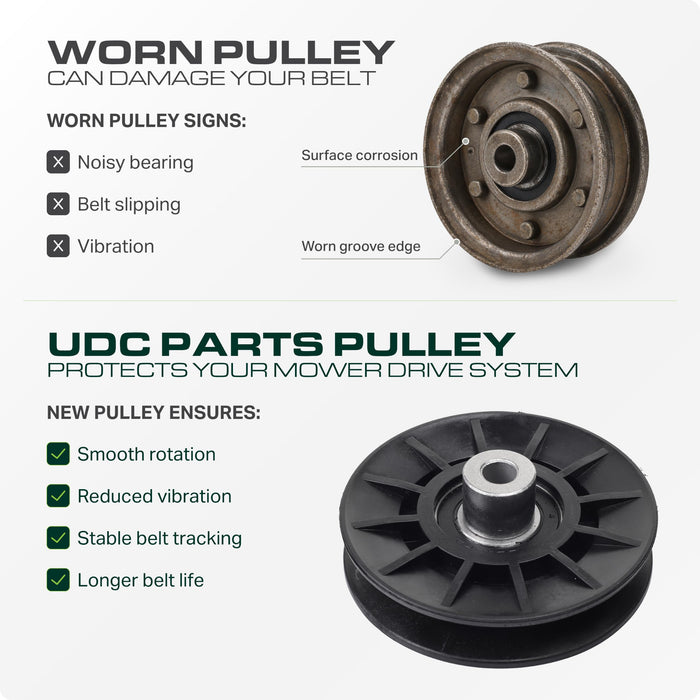 532194326 Idler Pulley Replacement for Husqvarna Craftsman Poulan 194326 532194327 194327 YTH2348 YTH2246 YTH2454 YTH2042 CT126 CT154 CTH126 CTH164T