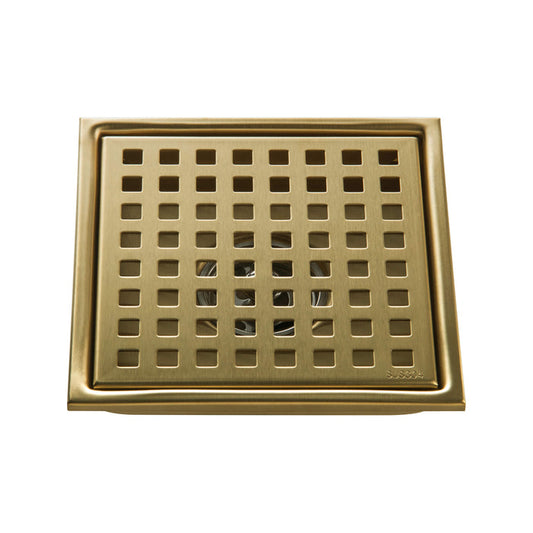 6 inch Square Shower Drain with Square Grid Grate - CFD-0602
