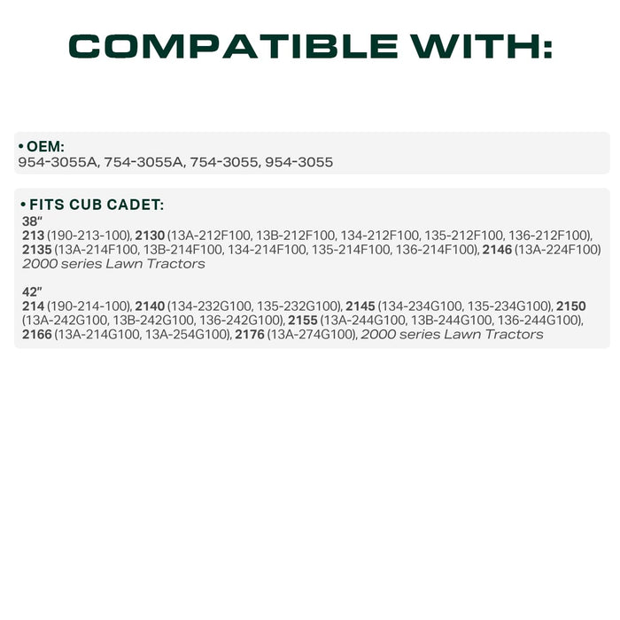 754-3055A, 954-3055A Mower PTO Belt Replacement for Cub Cadet, MTD & More | Aramid Cord