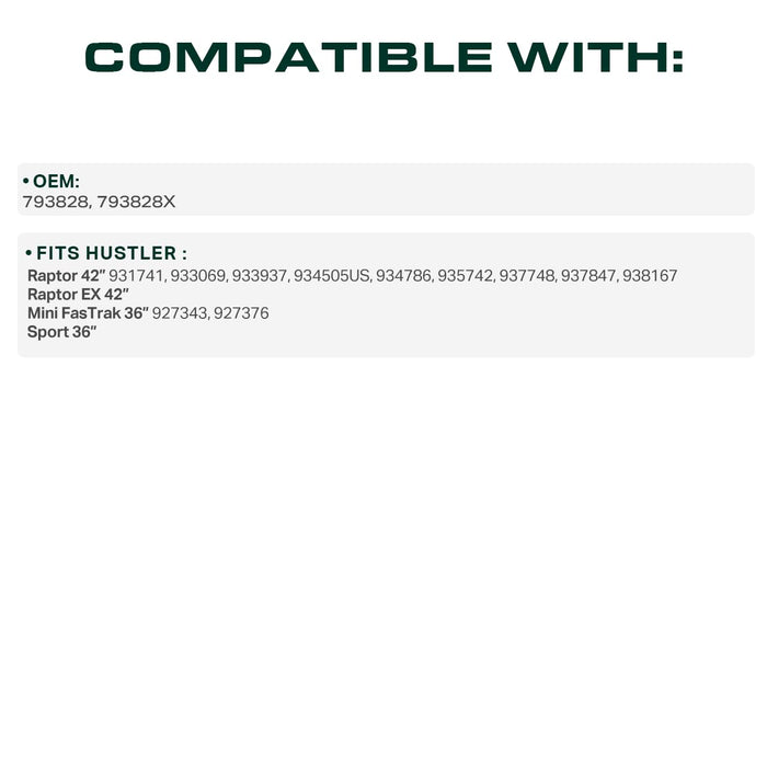793828 Mower Deck Belt Replacement for Hustler & More | Aramid Cord
