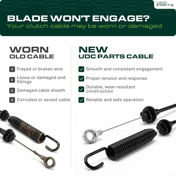 946-04092 Deck Engagement Cable Replacement for MTD Troy Bilt 746-04092 Toro 112-0504 PTO Clutch Cable LX420 LX425 LX460 LX465 Lawn Mowers