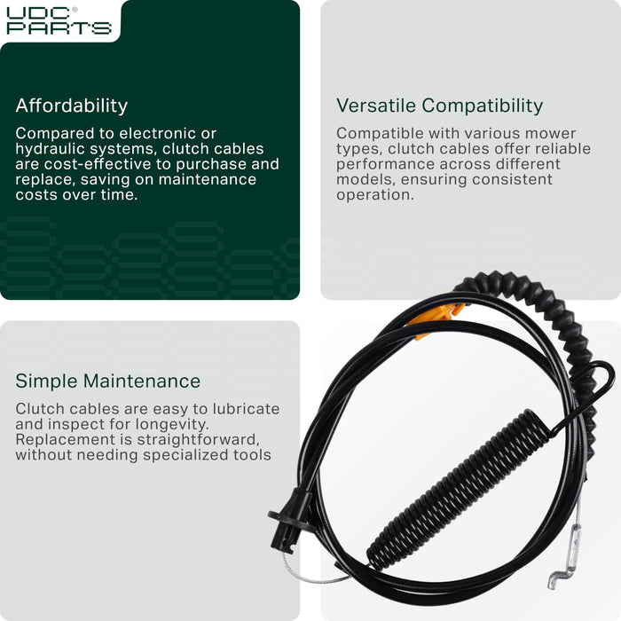 946-04173E Deck Engagement Cable Replacement for MTD Troy Bilt 946-04173C 746-04173B 746-04173 746-04173A 946-04173B 946-04173D 746-04173C 746-04173D 746-04173E Bronco Horse Pony LT1500