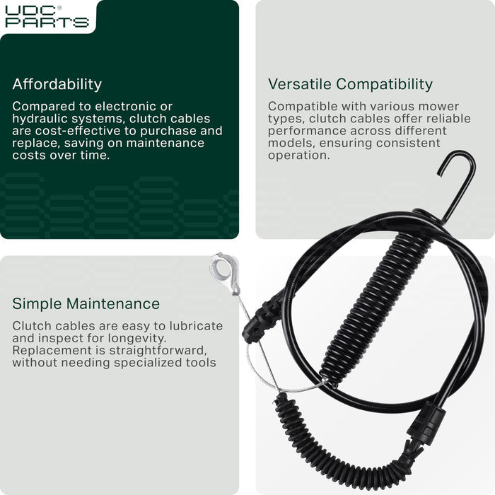 946-05124A Blade Engagement Cable 32 Inch Replacement for Troy Bilt Pony Bronco MTD Craftsman Huskee LT4200 746-05124A 746-05124 946-05124 TB42 TB46 T1000 T1100