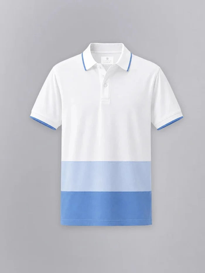 Aeris White Cotton Polo T-Shirt normal view