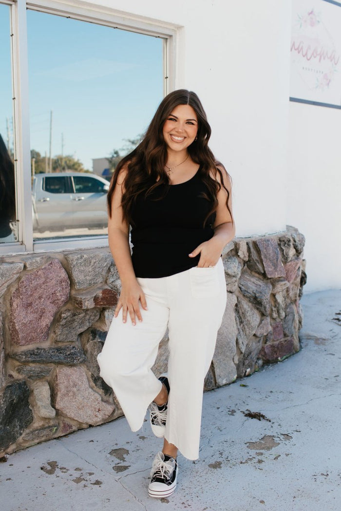 All In One Reversible Tank In Black - Reg & Curvy - Macoma Boutique110 Tanks