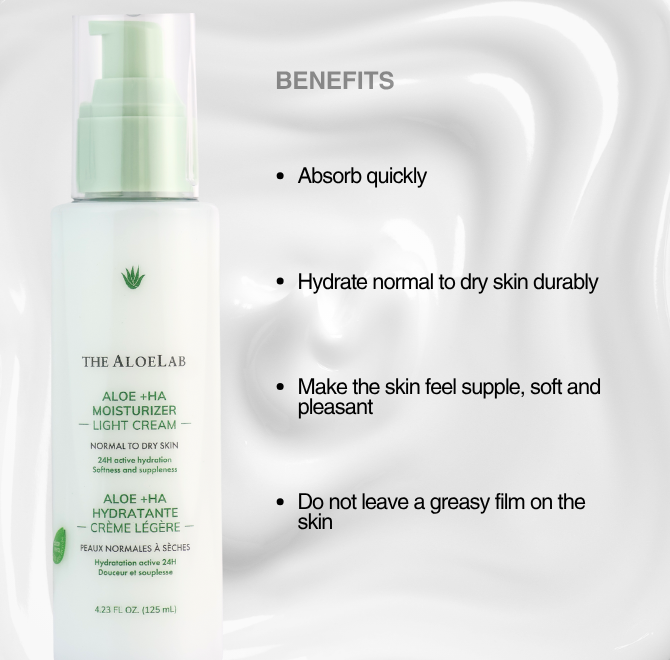 ALOE + HA MOISTURIZER LIGHT CREAM - The ALOELAB