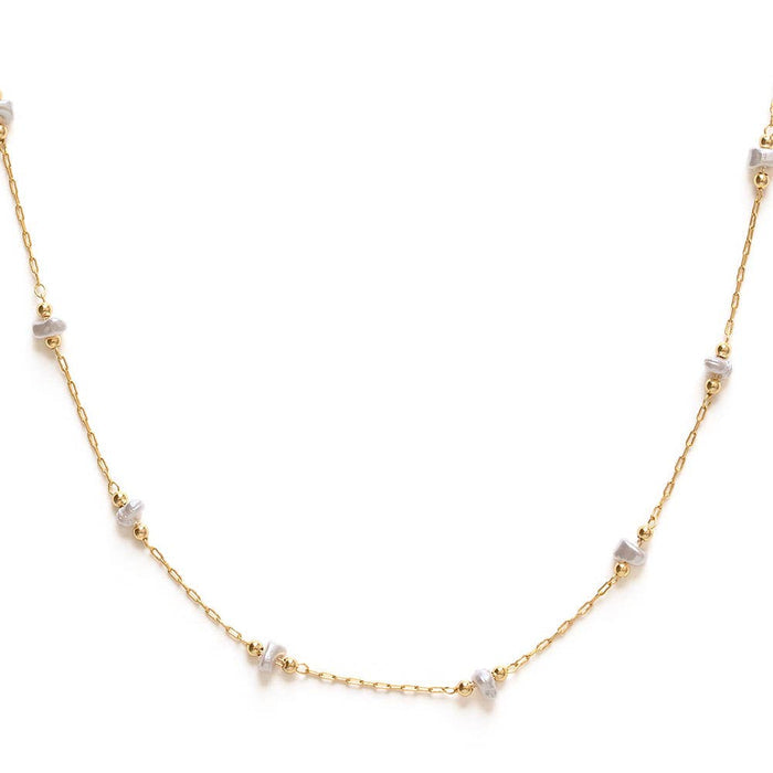 Amano Studio - Freshwater Pearl Station Chain Necklace