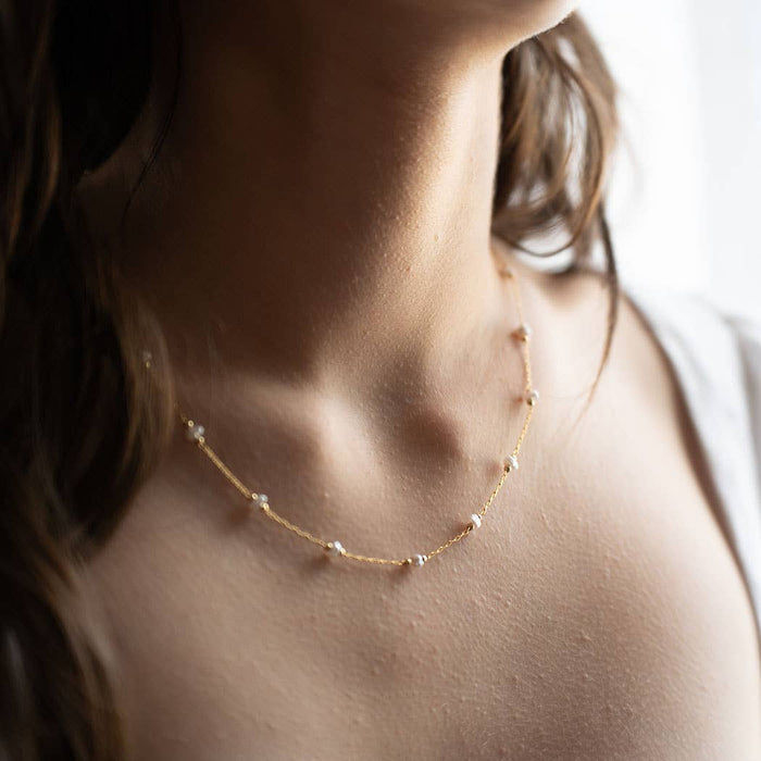 Amano Studio - Freshwater Pearl Station Chain Necklace
