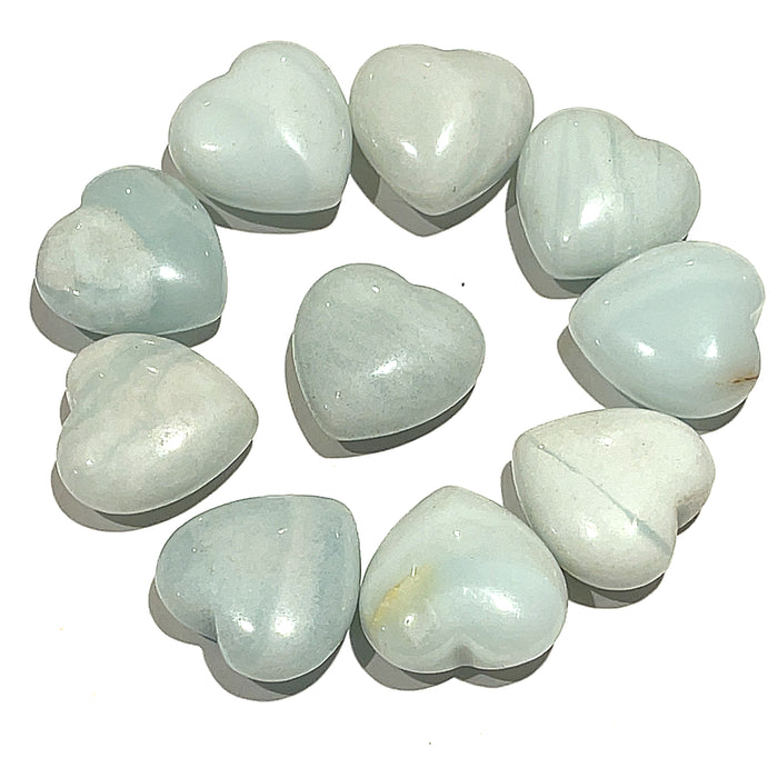 One small Amazonite Gemstone Heart