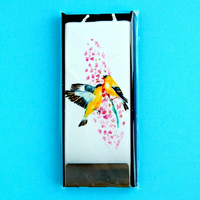 American Finches  Flaytz Twin Wick Thin Flat Candle