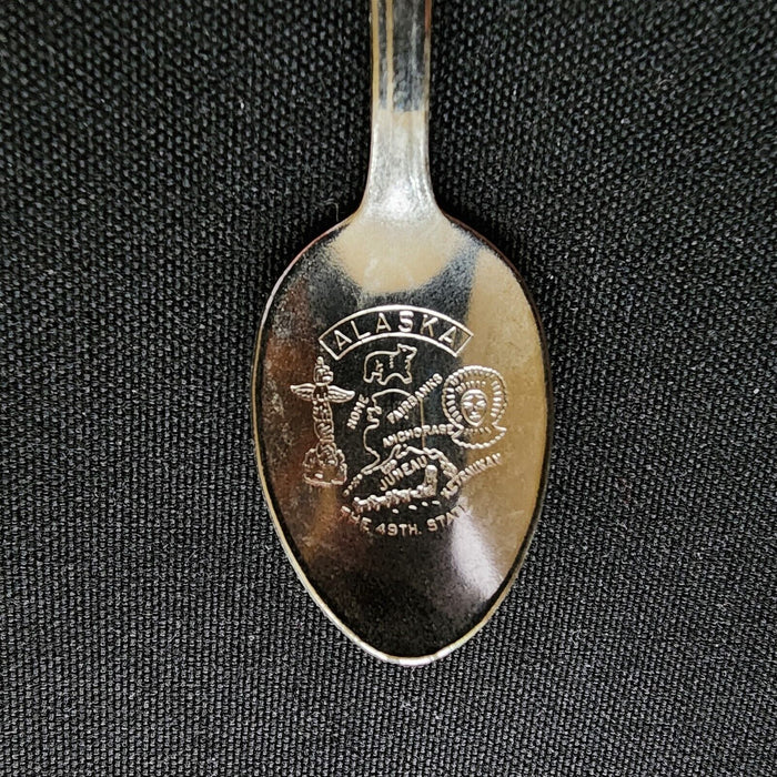 Anchorage Alaska Iditarod Sled Collectible Travel State Souvenir Spoon 4.5"