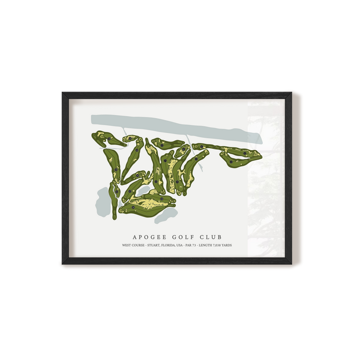 Apogee Golf Club - West Course | Golf Course Map | Black Frame