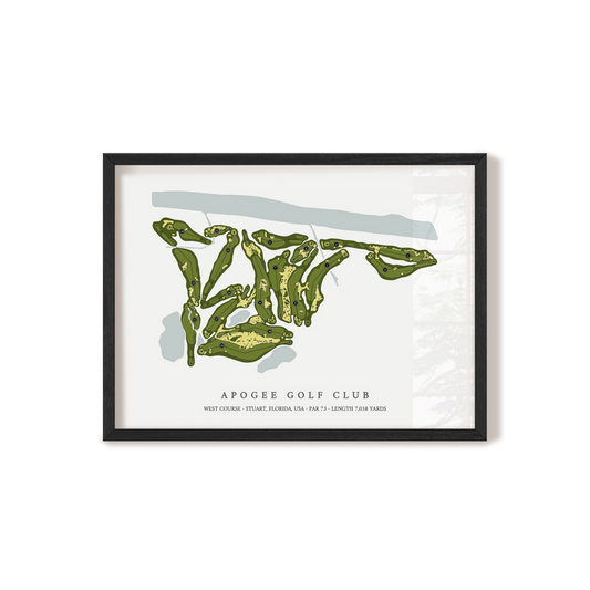 Apogee Golf Club - West Course | Golf Course Map | Black Frame
