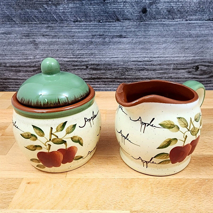 Apple Orchard Creamer and Sugar Bowl Set by Home Interiors