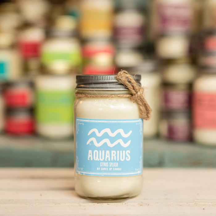 Aquarius Citrus Splash Mason Jar - Zodiac Collection