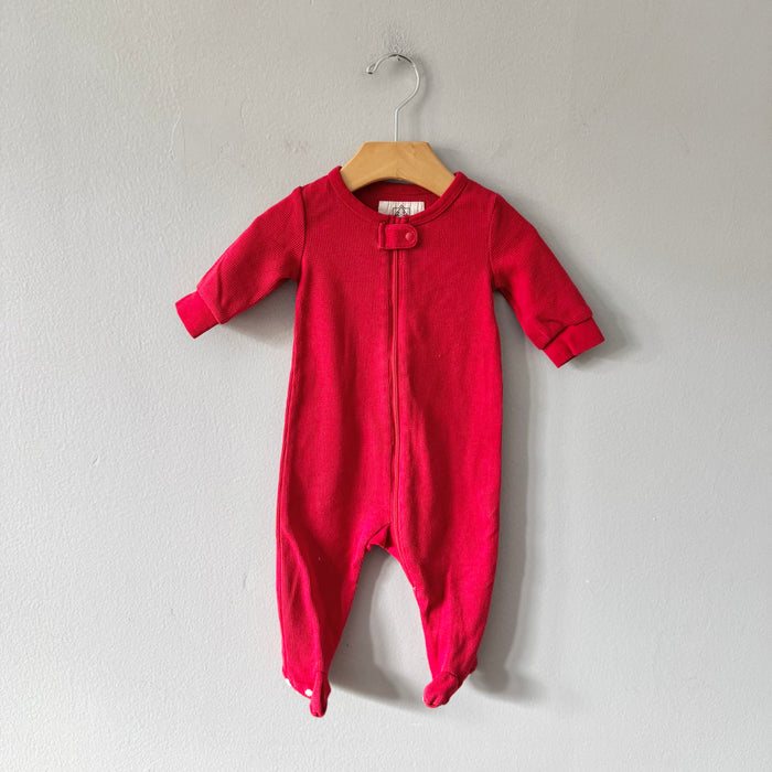 Arborist / Red waffle romper / 0-6M