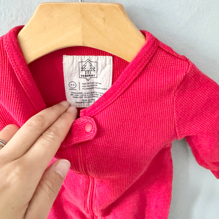 Arborist / Red waffle romper / 0-6M