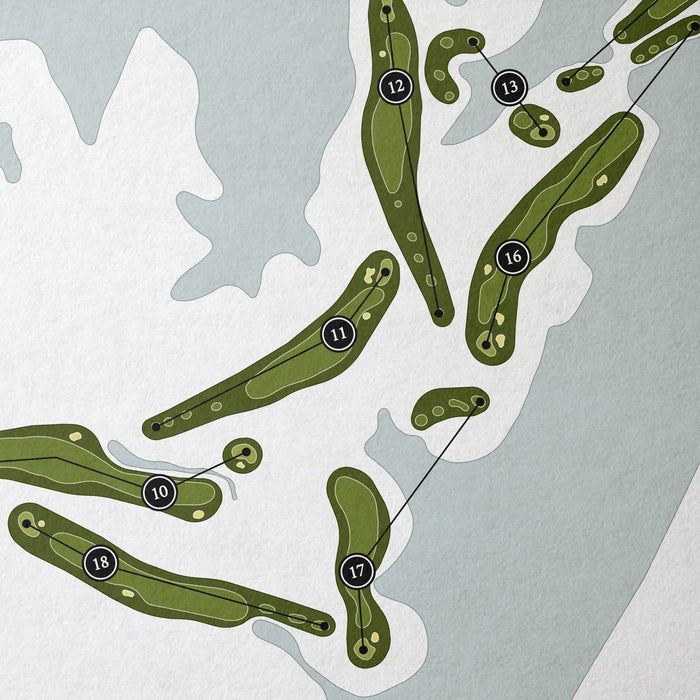 Arrowhead Pointe Golf Course At Richard B Russell | Golf Course Map | Close Up