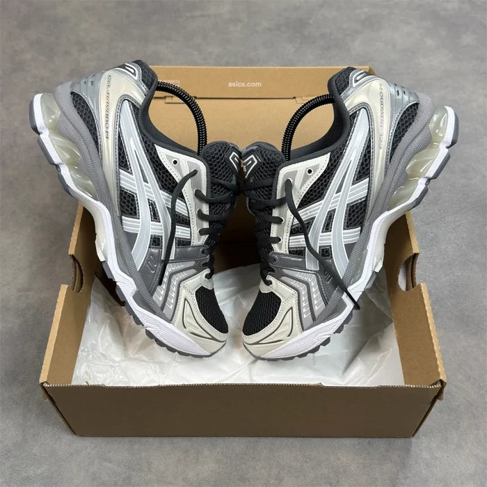 Asics Kayano 14's Obsidian Cement Grey