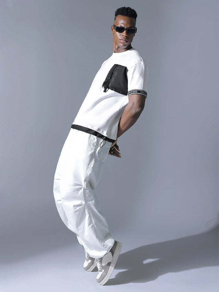 Mixtape White Athleisure Oversized T-Shirt