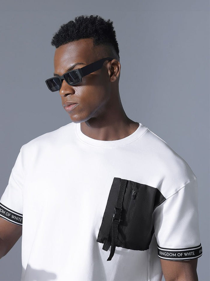 Mixtape White Athleisure Oversized T-Shirt